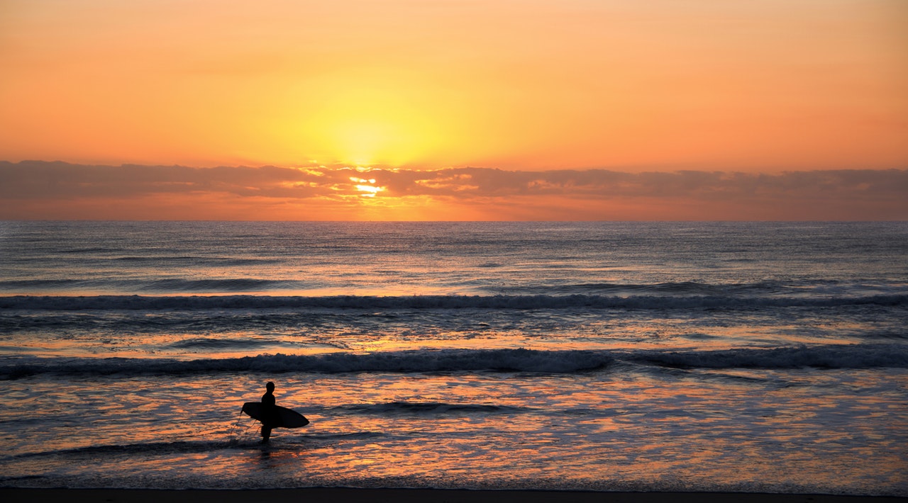 surfer at the beach